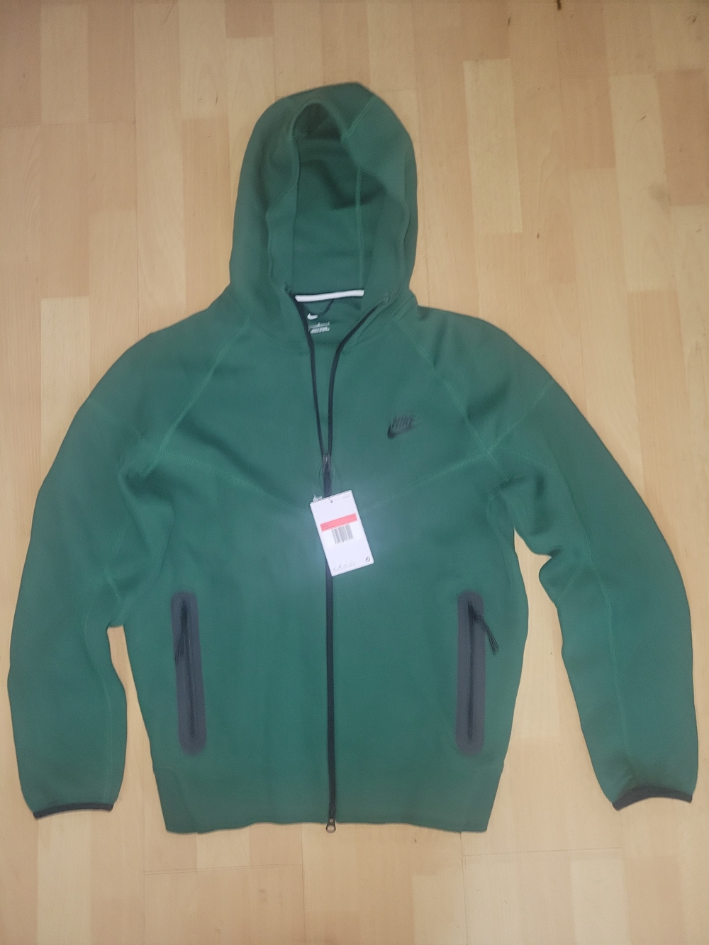 Nike Green Full-Zip Hooded Performance Jacket